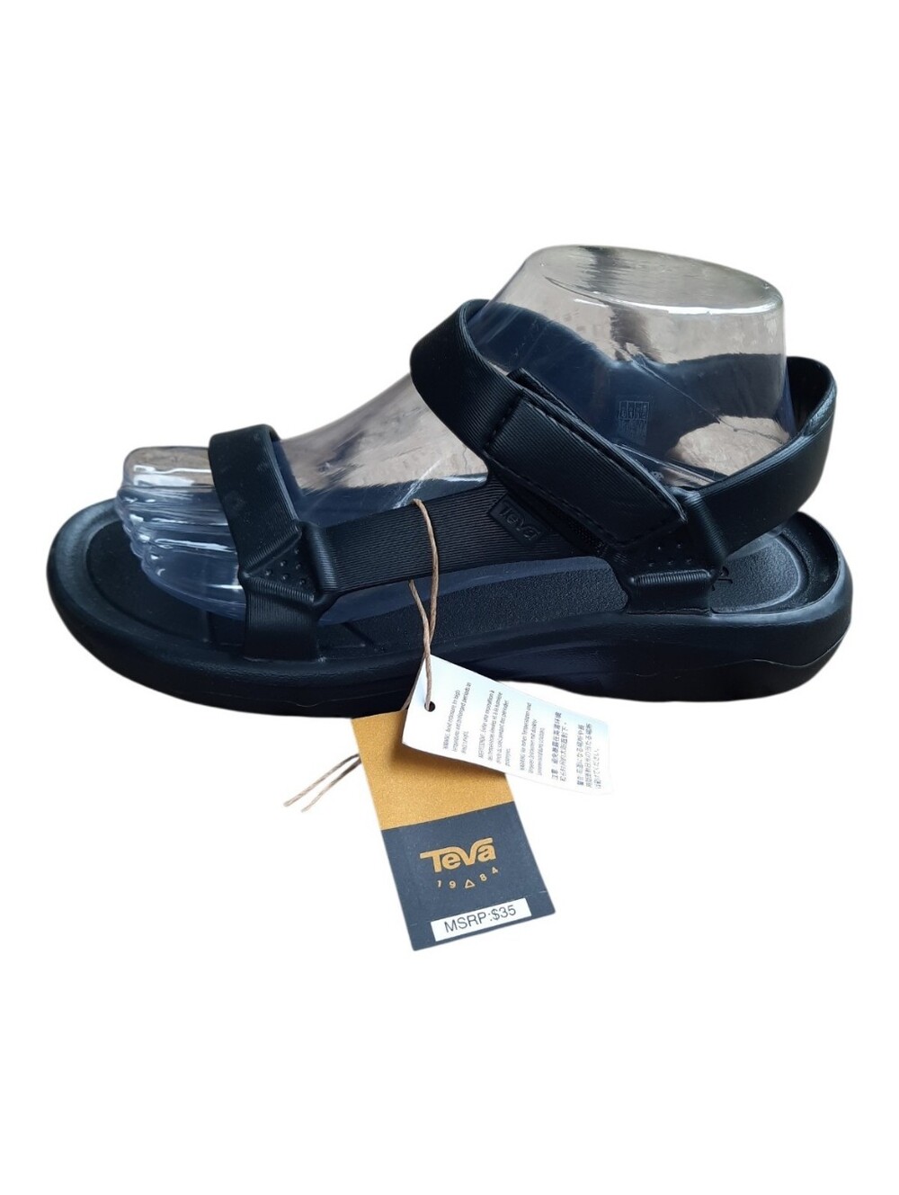 NWT Teva Hurricane Drift Black EVA Molded Ankle Strap Hiking Sandal Size 5